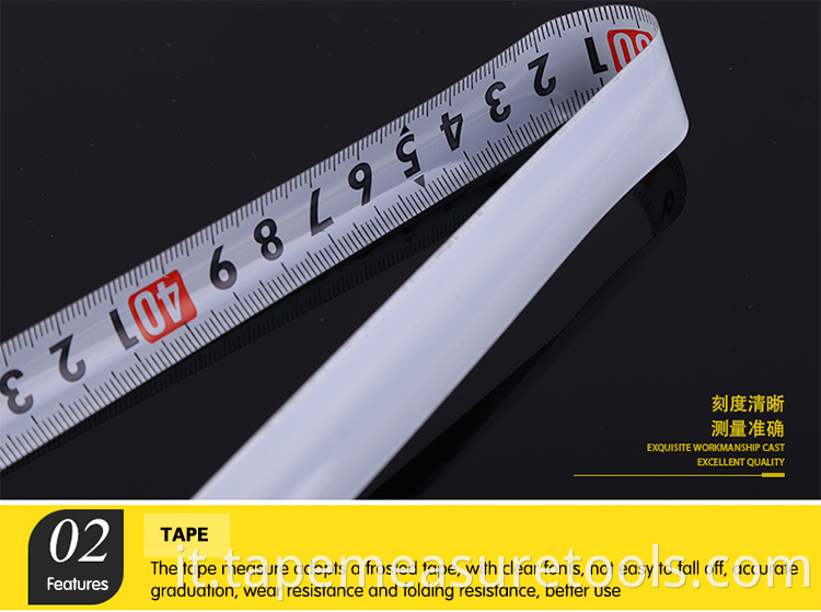 nastro di misurazione personalizzato in acciaio con doppio freno di alta qualità 3 m 5 m 7,5 m 10 m